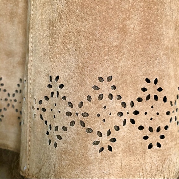 NWOT HOST PICK 🎉 Y2K Leather and Faux Fur Collared Coat M - Picture 7 of 8